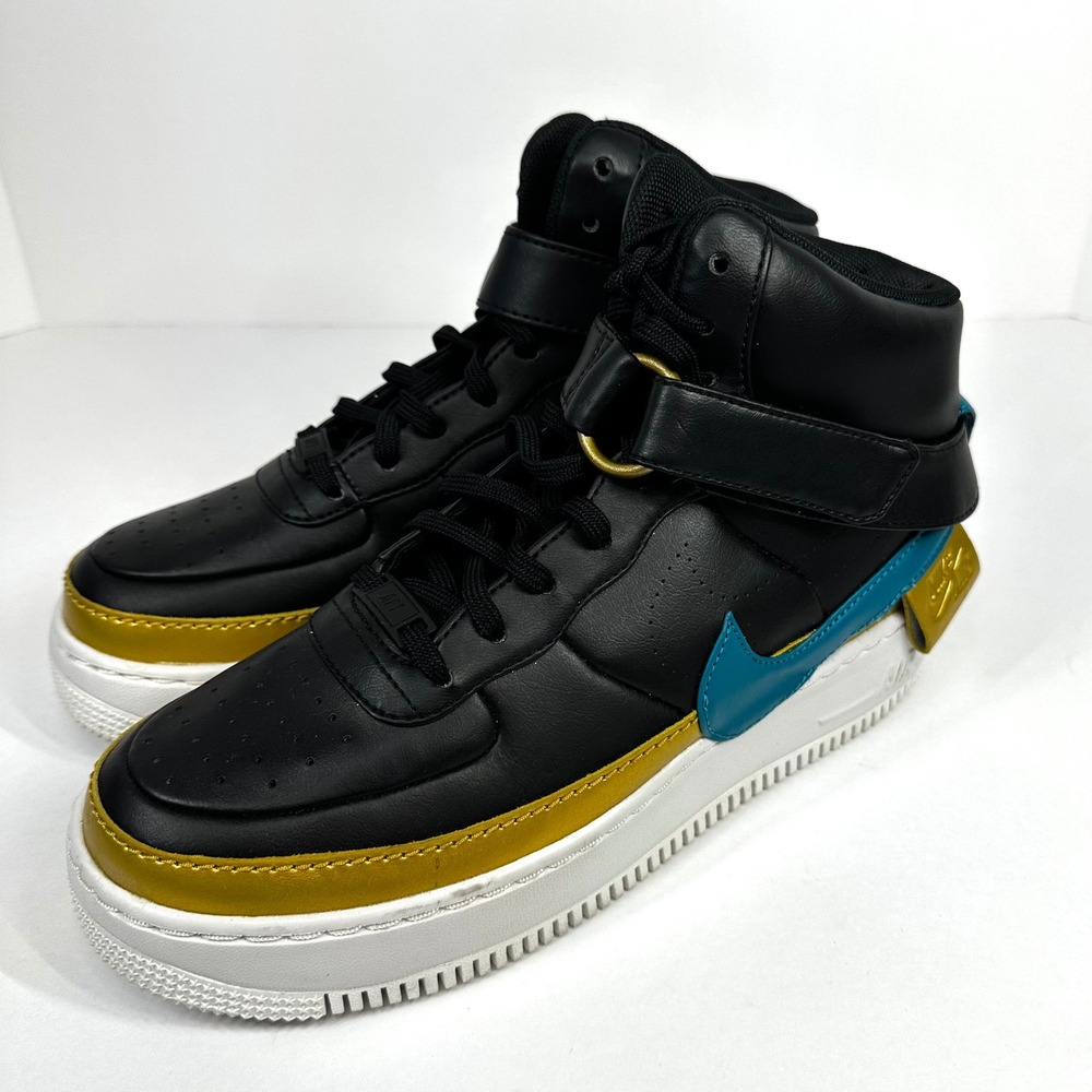Nike Air Force 1 Jester High XX Womens Black Blue Gold AR0625-001 Sneaker 9